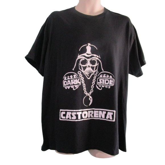 Darth Vader Dark Side Castorena T Shirt XL Gildan Cotton Made in Nicaragua EUC - Picture 1 of 9